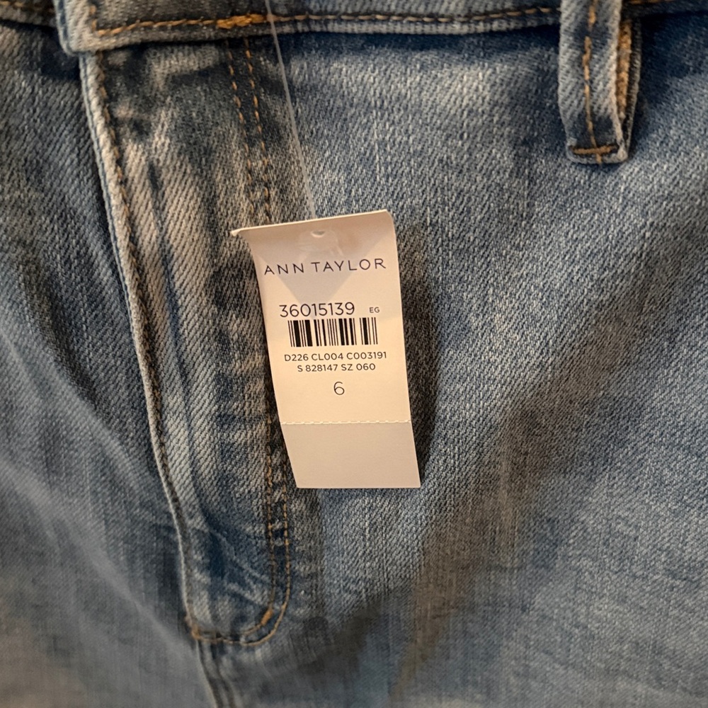 Ann Taylor Light Blue Trouser Wide Leg Jeans - Picture 2 of 3